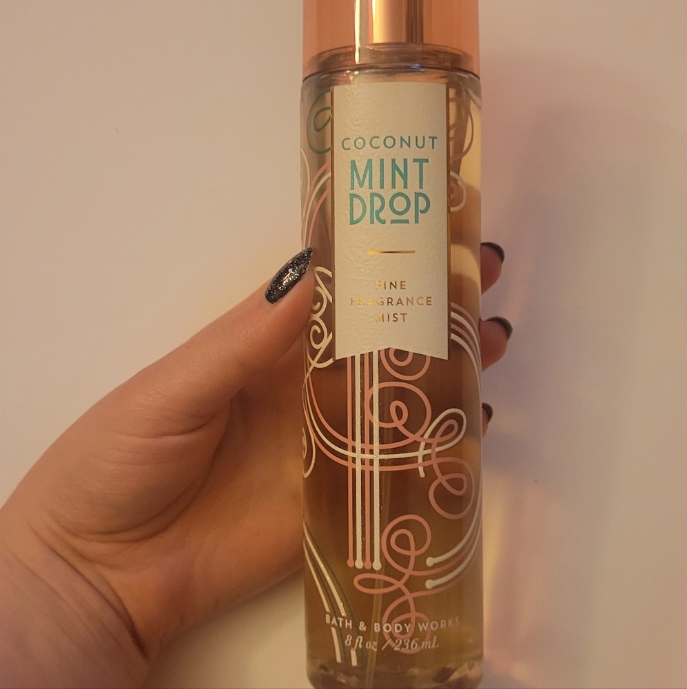 Bath and Body Works Coconut Mint Drop Body Spray.